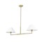 Z-Lite Leila Chandelier, 2-Light, 12 In.W x 42 In.L x 9.5 In.H, Luxe Gold/White Linen 744-42L-LG - alternate 4